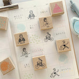 Pieczątka | Chłopak na rowerze