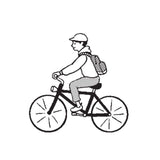 Pieczątka | Chłopak na rowerze