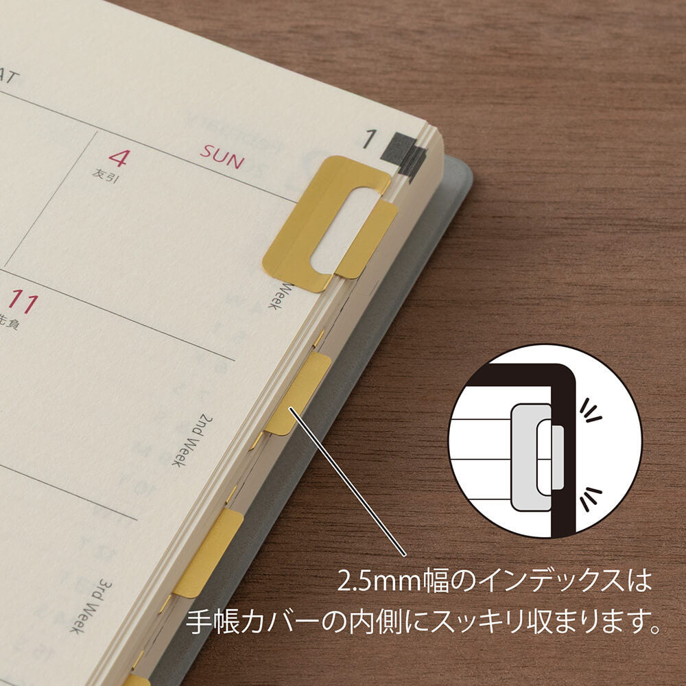 Zakładki Midori Index Clips M | Złote