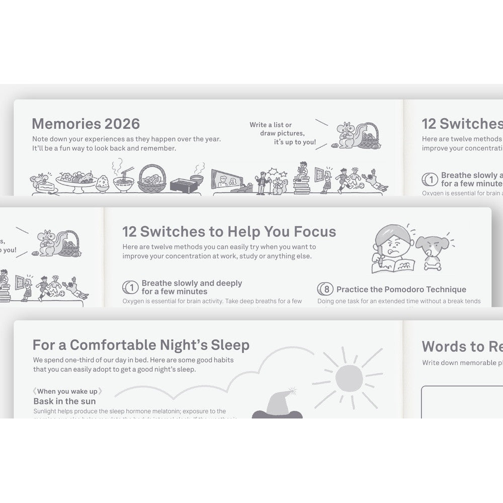 Kalendarz dzienny 2026 Hobonichi Techo Cousin A5 | Edycja angielska