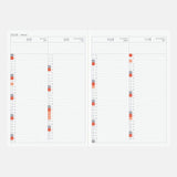 Kalendarz miesięczny 2026 Hobonichi Techo Day-Free A6 | Edycja japońska