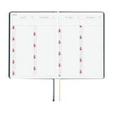 Kalendarz dzienny 2026 Hobonichi Hon A6 Slash Navy | Edycja angielska