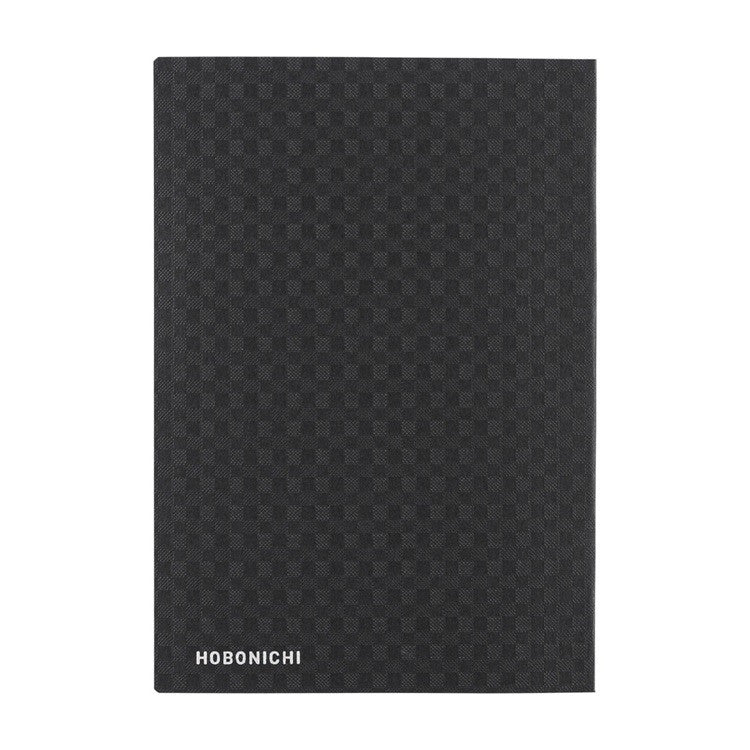 Kalendarz dzienny 2026 Hobonichi Hon A6 Black Gingham | Edycja angielska