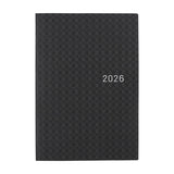 Kalendarz dzienny 2026 Hobonichi Hon A6 Black Gingham | Edycja angielska