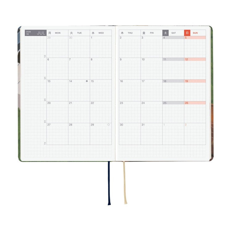 Kalendarz dzienny 2026 Hobonichi Hon A6 | Hiroko Kubota: Waiting on the Chord | Edycja angielska