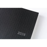 Kalendarz dzienny 2026 Hobonichi Hon A5 Black Gingham | Edycja angielska