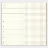 Wkład do Traveler's Notebook 019 | Kalendarz wieczny tygodniowy + memo