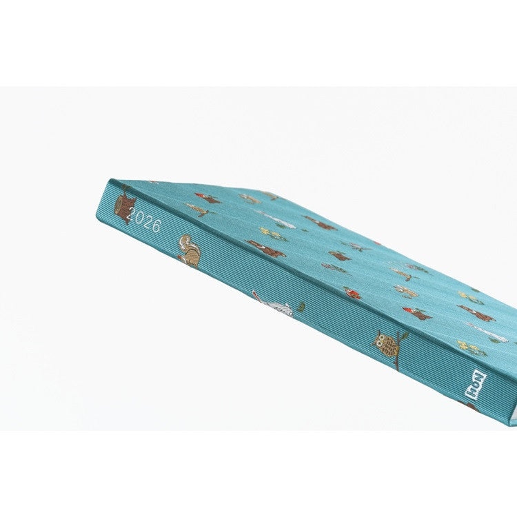 Kalendarz dzienny 2026 Hobonichi Hon A5 | Bow & Tie: In the Forest | Edycja angielska