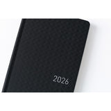 Kalendarz Tygodniowy 2026 Hobonichi Techo Weeks | Paper Series: Black Gingham | Edycja angielska