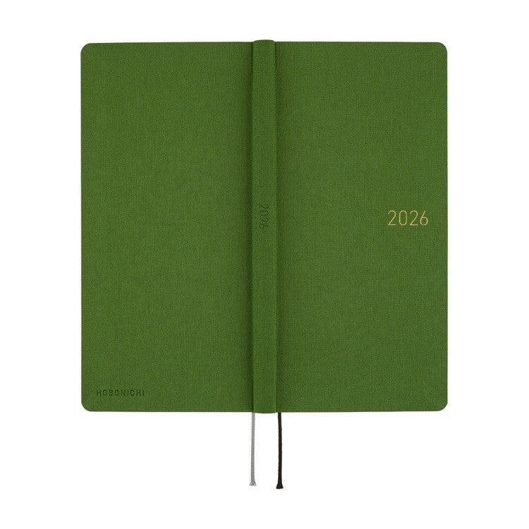 Kalendarz Tygodniowy 2026 Hobonichi Techo Weeks | Colors: Antique Green | Edycja angielska