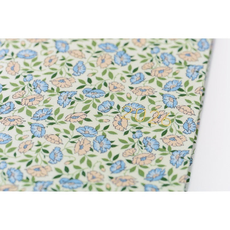 Kalendarz Tygodniowy 2026 Hobonichi Techo Weeks | Liberty Fabrics: Sasha Kiora | Edycja angielska