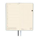 Kalendarz Tygodniowy 2026 Hobonichi Techo Weeks | Leather: Snow Blue | Edycja angielska