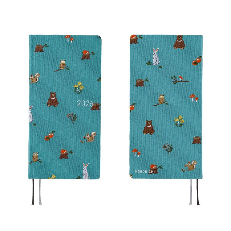 Kalendarz Tygodniowy 2026 Hobonichi Techo Weeks Mega | Bow & Tie: In the Forest | Edycja angielska