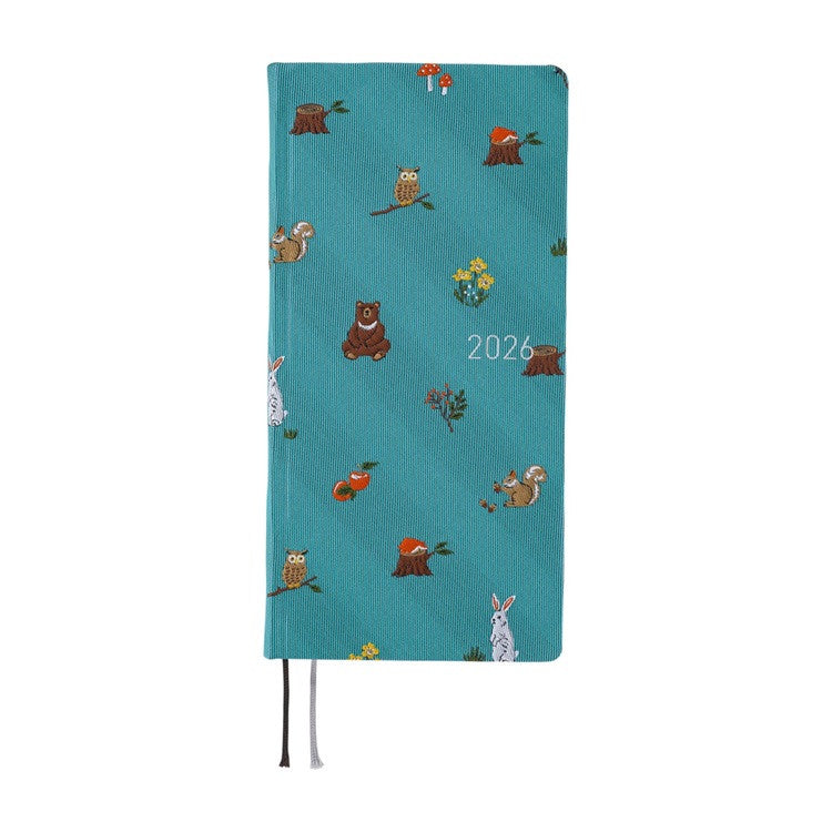 Kalendarz Tygodniowy 2026 Hobonichi Techo Weeks Mega | Bow & Tie: In the Forest | Edycja angielska