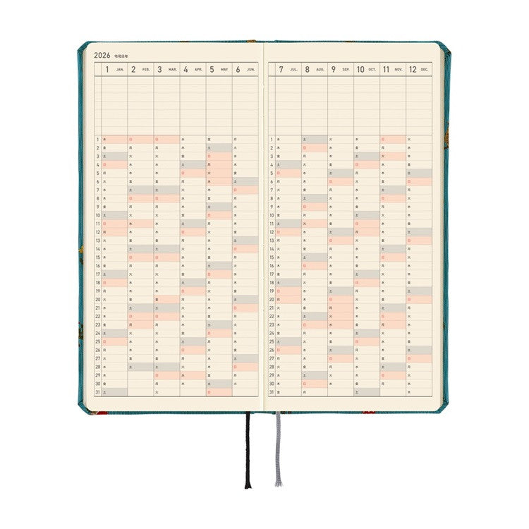 Kalendarz Tygodniowy 2026 Hobonichi Techo Weeks | Bow & Tie: In The Forest | Edycja japońska