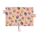 Okładka na kalendarz Hobonichi Techo A6 | Candy Stripper: Random Dog & Cat (Pink)