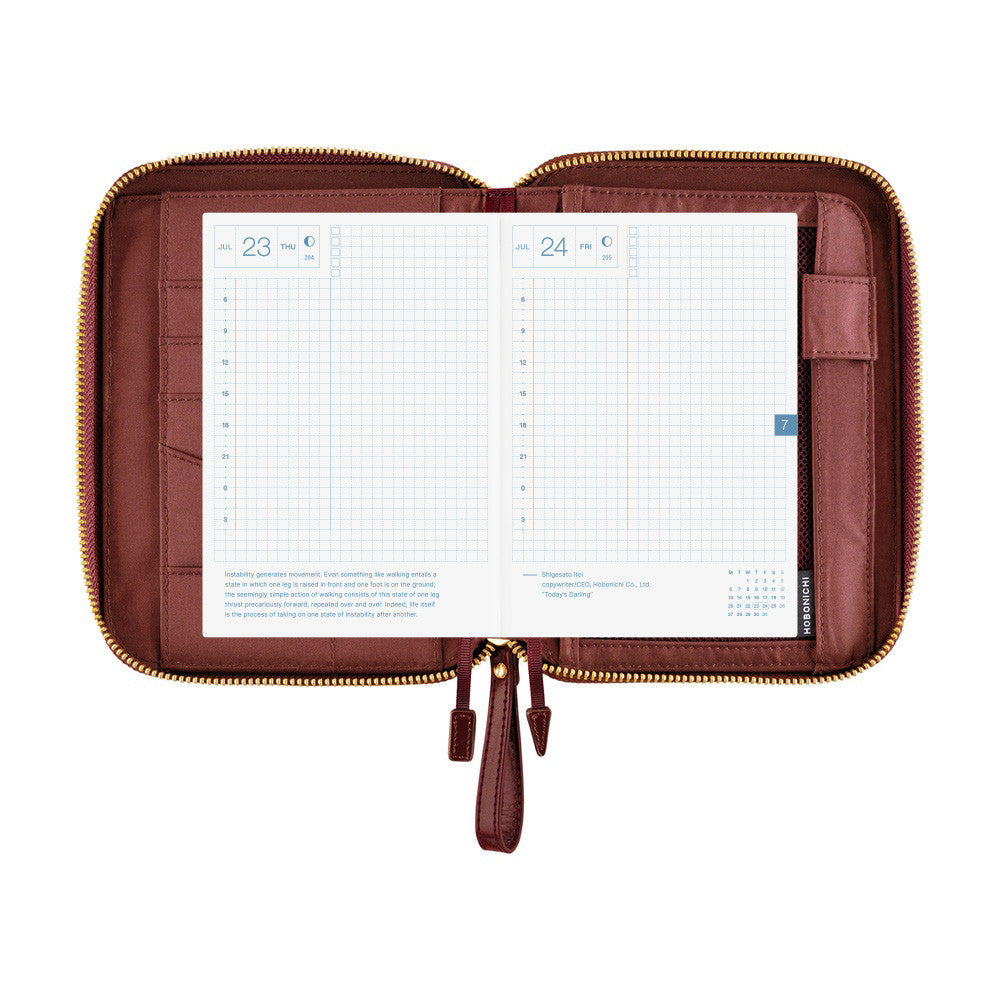 Okładka na kalendarz Hobonichi Techo A6 | Single Color: Amarone
