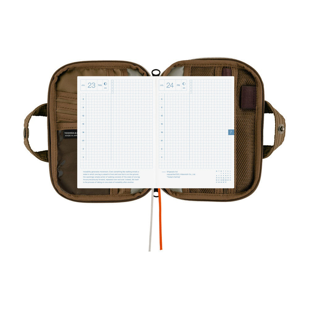 Okładka na kalendarz Hobonichi Techo A6 | POTR: Stroll (Light Brown)
