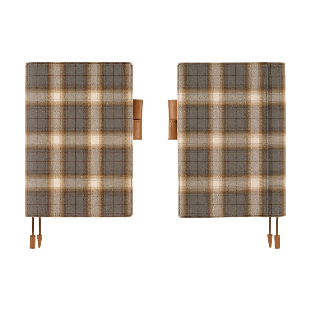 Okładka na kalendarz Hobonichi Techo A5 | Shirt Fabric: Foggy Plaid