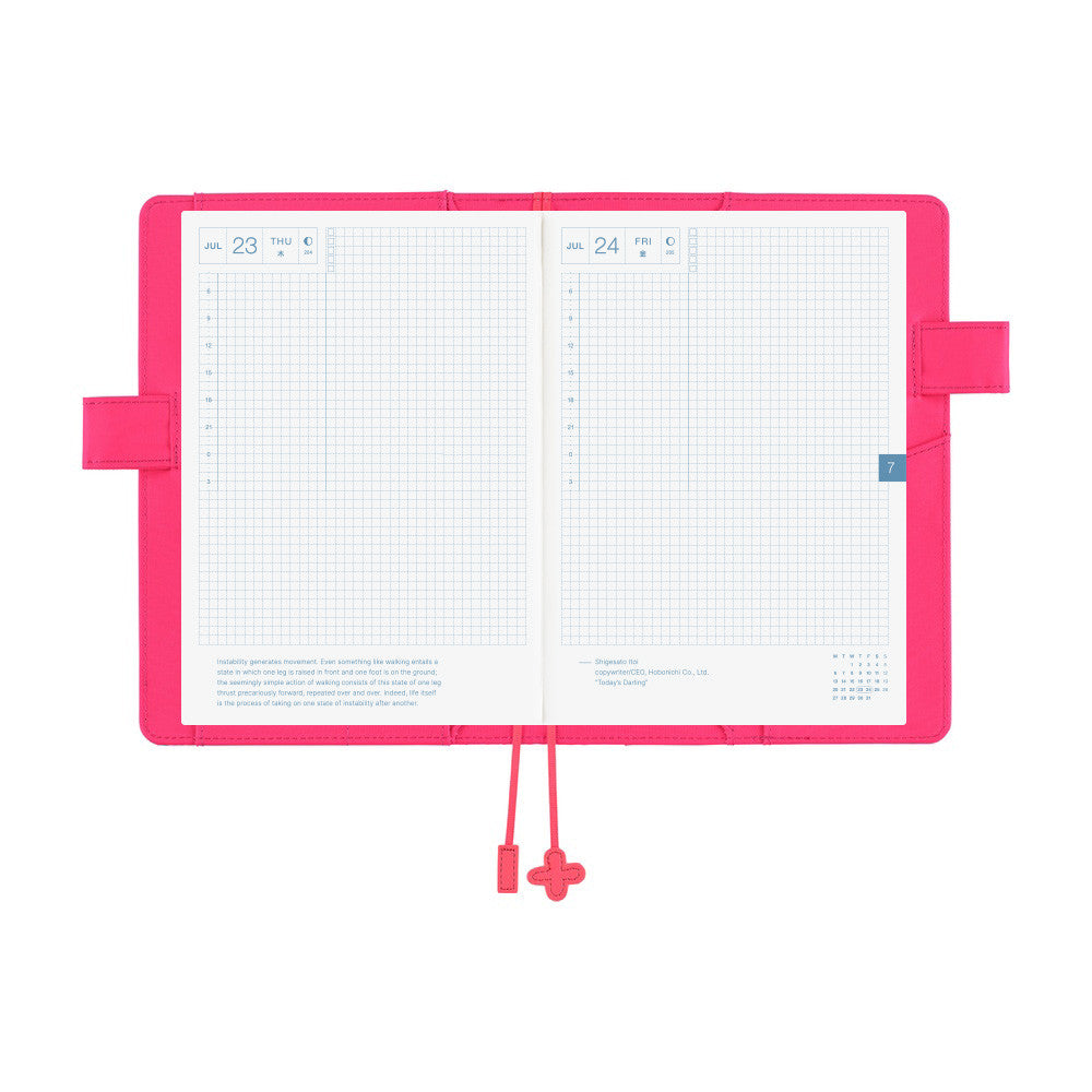 Okładka na kalendarz Hobonichi Techo A5 | Makoto Matsubayashi: Pink Flowers