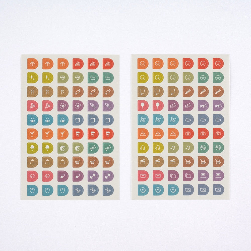 Naklejki Hobonichi | TSUKI no IRO: Zestaw naklejek Harmonogram