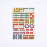 Naklejki Hobonichi | TSUKI no IRO: Zestaw naklejek Harmonogram