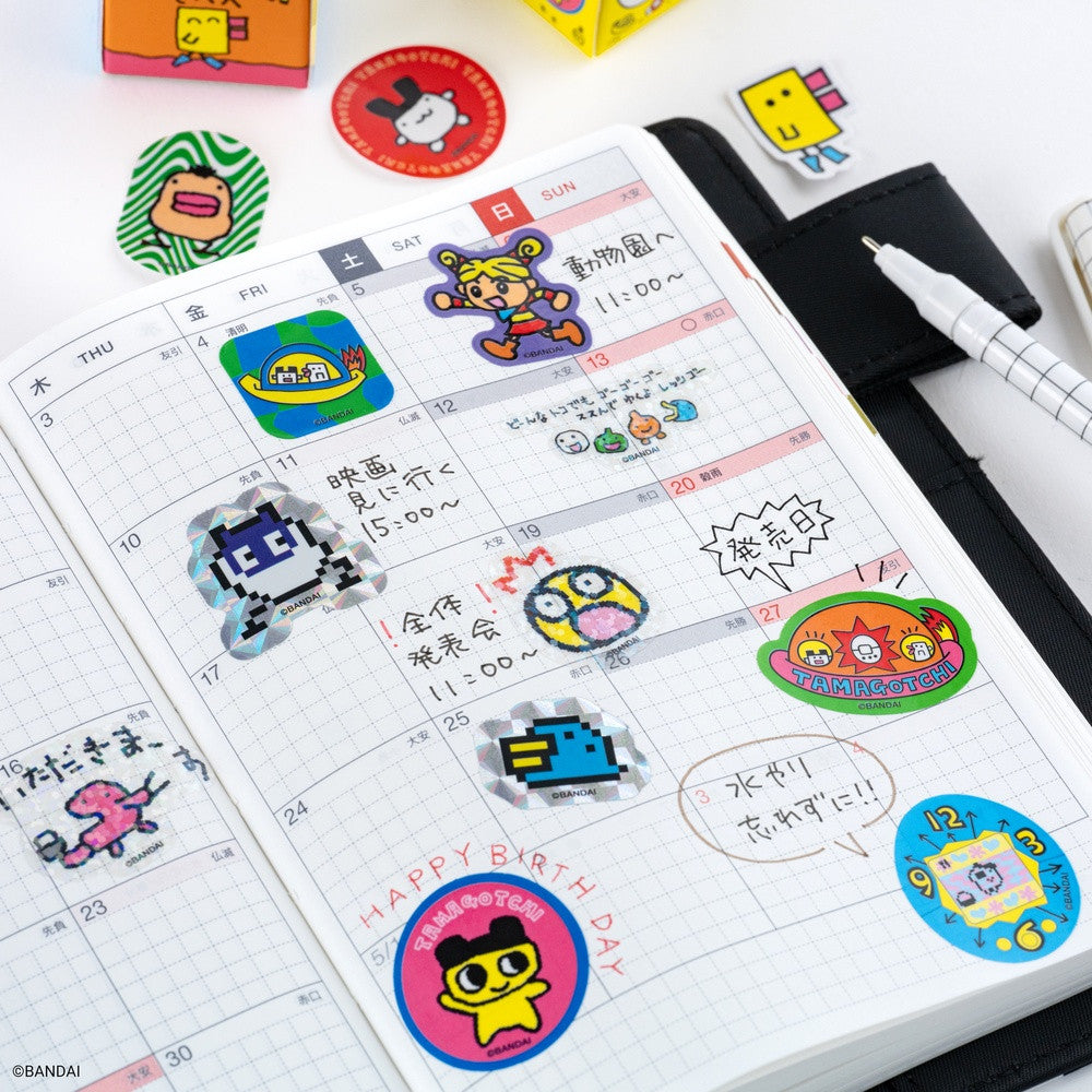 Zestaw naklejek Hobonichi | Tamagotchi
