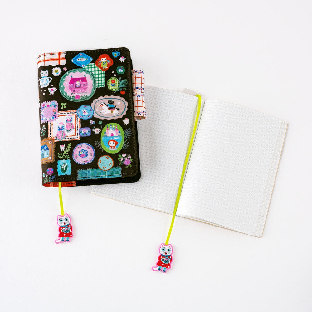 Zakładka haftowana Hobonichi | Yumi Kitagishi: White Cat