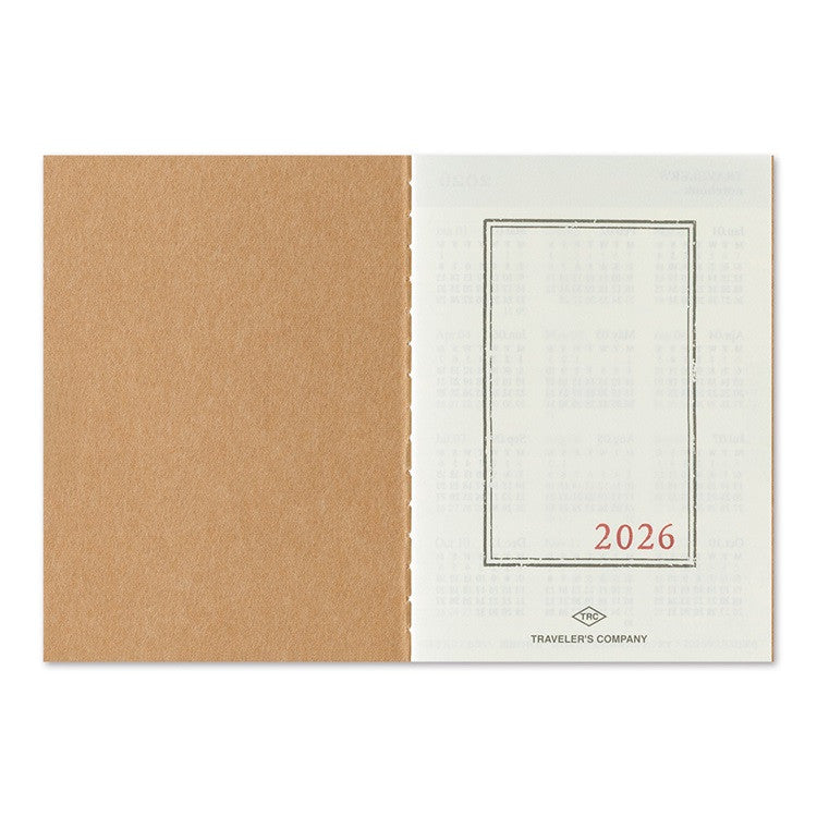 Wkład do Traveler's Noteboook Passport Size 2026 | Miesięczny