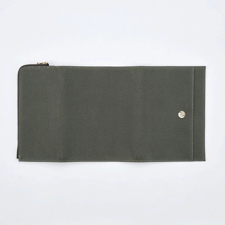 Okładka na notatnik z piórnikiem A5 | Zielona