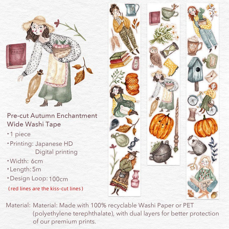 Taśma Washi Pre-Cut | Magia Jesieni