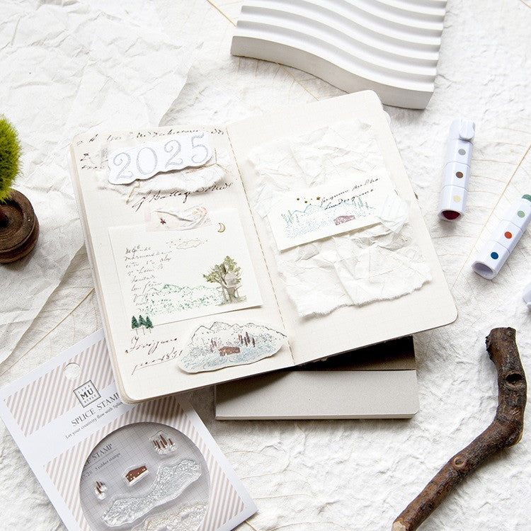 Zestaw stempli silikonowych Icon | Górski krajobraz