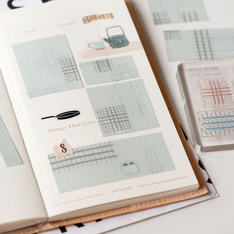 Zestaw stempli silikonowych Icon | Kratka