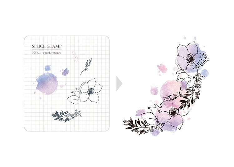 Zestaw stempli silikonowych Icon | Zawilec