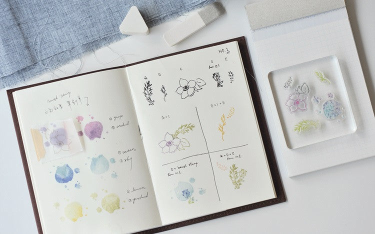 Zestaw stempli silikonowych Icon | Zawilec