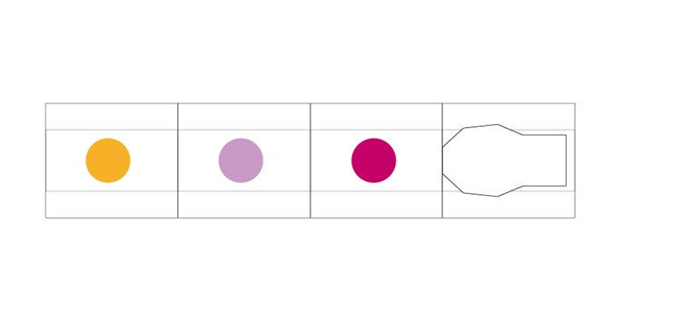 Zestaw tuszy do pieczątek w pisaku | Żółty-Różowy-Fuksja