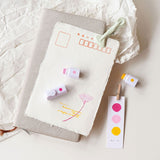 Zestaw tuszy do pieczątek w pisaku | Żółty-Różowy-Fuksja