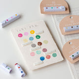 Zestaw tuszy do pieczątek w pisaku | Jasnozielony-Brązowy-Szary