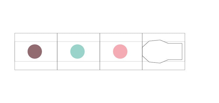 Zestaw tuszy do pieczątek w pisaku | Fioletowy-Zielony-Różowy