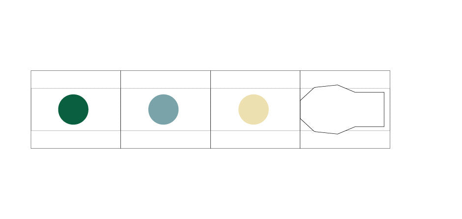 Zestaw tuszy do pieczątek w pisaku | Zielony-Niebieski-Żółty