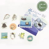 Zestaw naklejek Gatunki zagrożone | Zwierzęta wodne