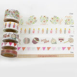 Zestaw mini taśm washi w pudełku | Świętowanie