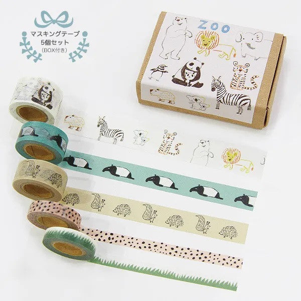 Zestaw mini taśm washi w pudełku | ZOO