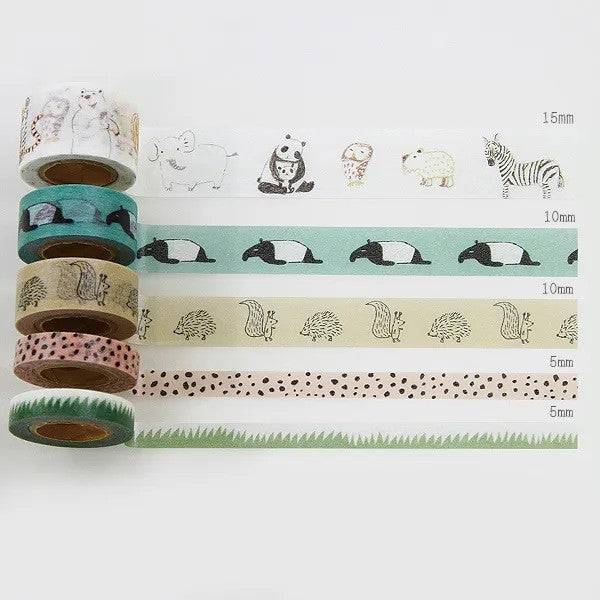Zestaw mini taśm washi w pudełku | ZOO