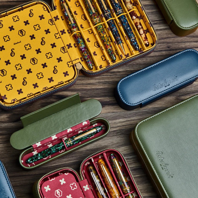 Piórnik na dwa pióra Esterbrook Nook British | Dandelion Blue