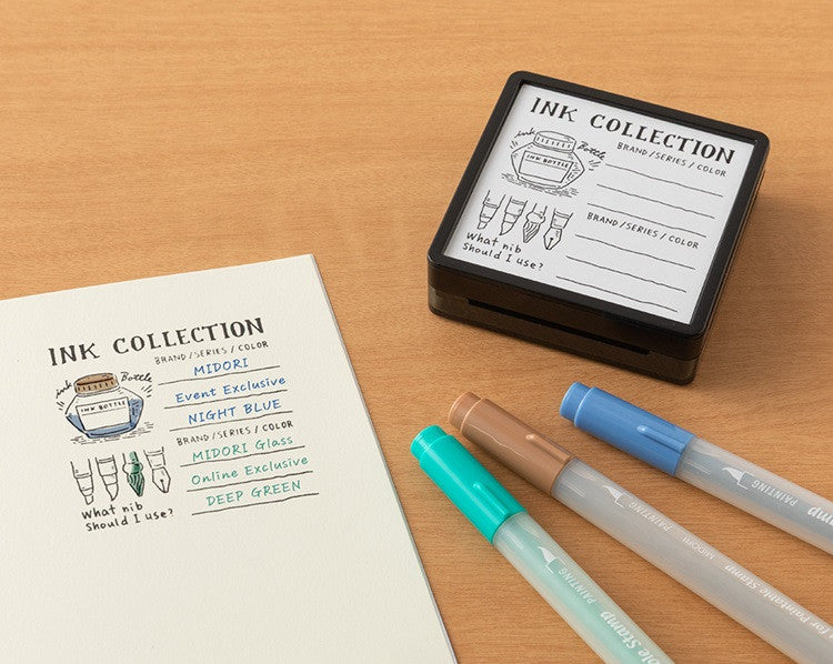 Pieczątka Midori Paintable Stamp Pre-inked | Kolekcja atramentów