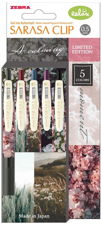 Zestaw długopisów żelowych SARASA Zebra | Calming Moment