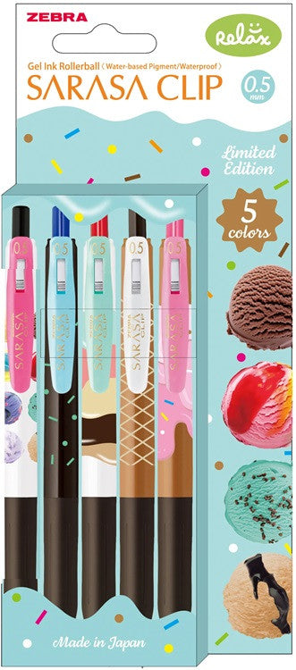 Zestaw długopisów żelowych SARASA Zebra | Ice cream