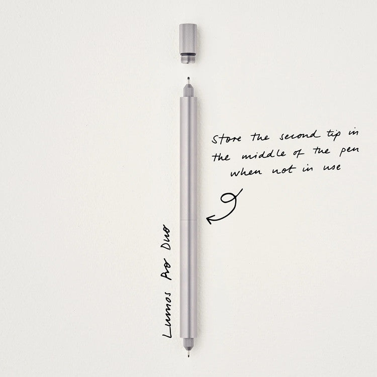 Dwustronny cienkopis z wymiennymi końcówkami Tom's Studio Lumos Pro Duo Tip | Titanium