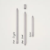 Dwustronny cienkopis z wymiennymi końcówkami Tom's Studio Lumos Pro Duo Tip | Titanium